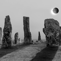 Buy canvas prints of Solar Eclipse Callanish Standing Stones by David Forster