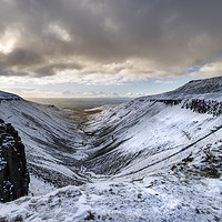 Buy canvas prints of High Cup Nick in Winter, Cumbria by David Forster