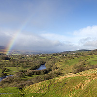 Buy canvas prints of Rainbow and the Eye of Storm Doris Over Teesdale by David Forster