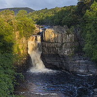 Buy canvas prints of Summer Solstice Sun Illuminating High Force  by David Forster