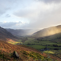 Buy canvas prints of  Great Langdale Light, Lake District by David Forster