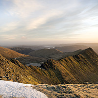 Buy canvas prints of Striding Edge Light Lake District by David Forster