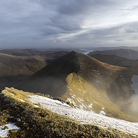 Buy canvas prints of Catstye Cam and Swirral Edge, Lake District by David Forster