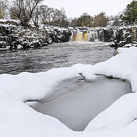 Buy canvas prints of The River Tees at Low Force in Winter, Upper Teesd by David Forster