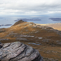 Buy canvas prints of Cairn Conmheall from Beinn nan Caorach, Scotland, UK by David Forster