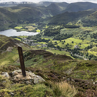 Buy canvas prints of Glenridding and Patterdale from Heron Pike, Lake District, Cumbria, UK by David Forster