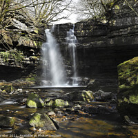 Buy canvas prints of Summerhill Force and Gibson’s Cave in Spring Sunshine, Teesdale by David Forster