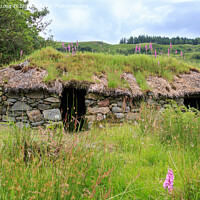 Buy canvas prints of medieval crofters cottage by Richard Long