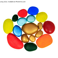 Buy canvas prints of  multi coloured stones by Richard Long