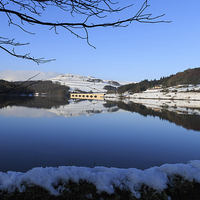 Buy canvas prints of Winter scene at the Lady Bower Reservoir by Richard Long