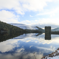 Buy canvas prints of Winter Reflections at The Derwent Dam by Richard Long