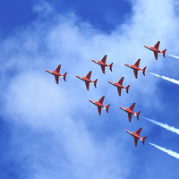 Buy canvas prints of  The Red Arrows by Richard Long