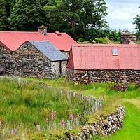 Buy canvas prints of Old Farm Buildings in the Scottish Highlands by Richard Long