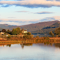 Buy canvas prints of Autumn reflections at Loch Tummel, Scotland by Richard Long