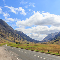 Buy canvas prints of Road to Glen Coe by Richard Long