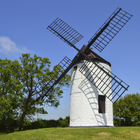 Buy canvas prints of  Ashton windmill, Chapel Allerton, Wedmore, Somers by Steve jones