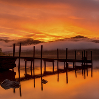 Buy canvas prints of  Sunset at Ashness Jetty by Phil Reay