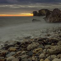 Buy canvas prints of  Sunrise over Graham Sands (2) by Phil Reay