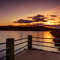 Buy canvas prints of Sunset over the lake by Phil Reay