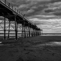 Buy canvas prints of Saltburn pier at low tide by Phil Reay