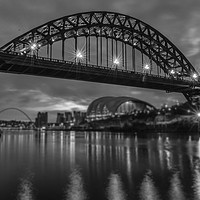 Buy canvas prints of Tyne bridge in mono by Phil Reay