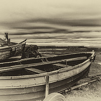 Buy canvas prints of Fishing boats at Skinningrove by Phil Reay