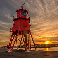 Buy canvas prints of Sunset at The Groyne by Phil Reay