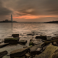 Buy canvas prints of Sunrise at St Mary`s island by Phil Reay