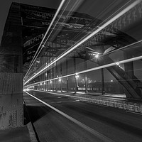 Buy canvas prints of Light trails above the Tyne by Phil Reay