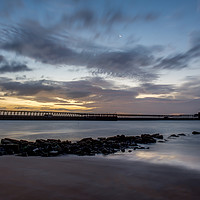 Buy canvas prints of Blyth`s north pier at sunrise by Phil Reay