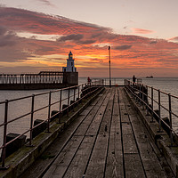 Buy canvas prints of Sunrise at Blyth pier by Phil Reay