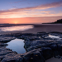 Buy canvas prints of Bamburgh beach at sunrise by Phil Reay