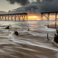 Buy canvas prints of Sunrise at Steetley pier by Phil Reay