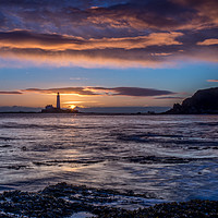 Buy canvas prints of St Mary`s island at sunrise by Phil Reay