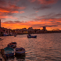Buy canvas prints of Sunset on the Wear by Phil Reay