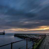 Buy canvas prints of Sunrise at Blyth south pier by Phil Reay