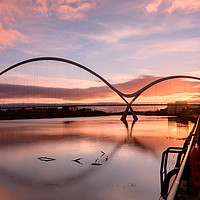 Buy canvas prints of The Infinity Bridge, Teesside at sunrise by Phil Reay