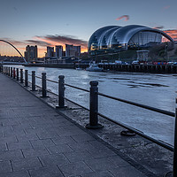 Buy canvas prints of Newcastle quayside at sunrise by Phil Reay