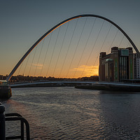 Buy canvas prints of The Millennium Bridge at sunrise by Phil Reay