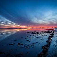 Buy canvas prints of Sunrise at Holy Island causeway by Phil Reay