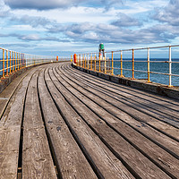 Buy canvas prints of Whitby pier by Phil Reay