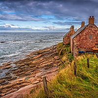 Buy canvas prints of Cove harbour, Scottish Borders by Phil Reay