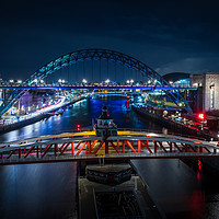 Buy canvas prints of The River Tyne at night by Phil Reay