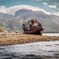 Buy canvas prints of The Corpach Wreck by Phil Reay