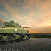 Buy canvas prints of Normandy D day tank. by John Allsop