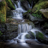 Buy canvas prints of  Falls at Hardcastle Crags by David Schofield