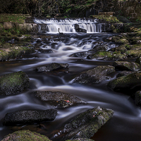 Buy canvas prints of  Slow motion at Hardcastle Crags by David Schofield