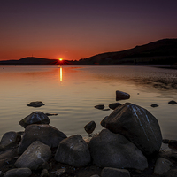 Buy canvas prints of  Sunset at Dovestone by David Schofield