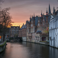 Buy canvas prints of  Canals of Brugge by David Schofield