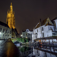 Buy canvas prints of Church of our Lady, Bruges by David Schofield